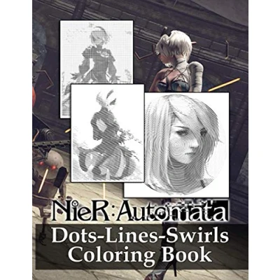 Abbildung von Nier Automata Dots Lines Swirls Coloring Book: Stunning Activity Diagonal Books For Kid And Adult