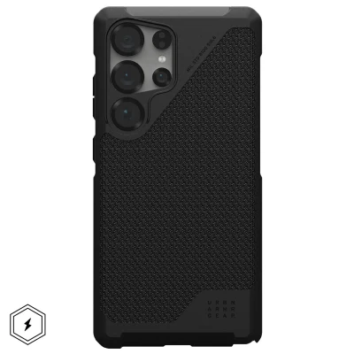Abbildung von Samsung Galaxy S25 Ultra Hülle MagSafe Silikon UAG Soft Case/Backcover Handyhülle Schwarz Shockproof/Stoßfest