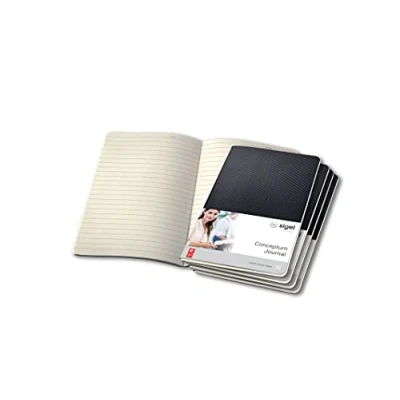 Abbildung von SIGEL CO863 Notizheft schwarz, ca. A5, 64 Seiten liniert, aus nachhaltigem Papier, Conceptum 5er Pack