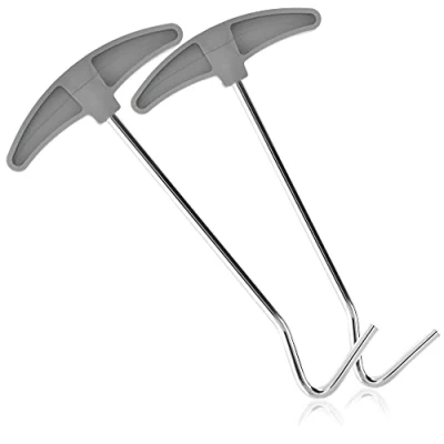 Abbildung von com four® 2X Heringzieher Hakenzieher zum einfachen Entfernen von Heringen, Haken und Erdnägel Zeltzubehör für Camping Outdoor (Kunststoff 2 Stück)