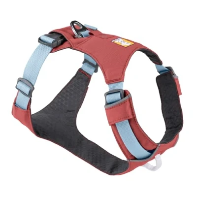 Abbildung von RUFFWEAR Hi &amp; Light Dog Harness, No Pull Harness for Dogs Small, Medium Large XL. Fully Adjustable Lightweight Harnesses with Aluminium Lead Attachment Portal ID Bag, Salmon Pink (L/XL, 81 107cm)