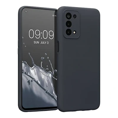Abbildung von kwmobile Slim Case kompatibel mit Oppo A74 (5G) / A54 Hülle Handyhülle aus Silikon in Schwarz matt