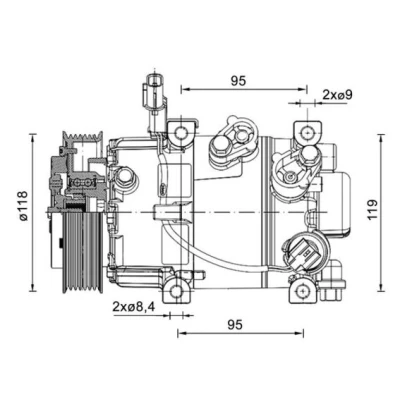 Abbildung von Kompressor, Klimaanlage MAHLE ORIGINAL ACP 1463 000P
