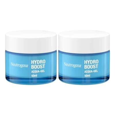Abbildung von Neutrogena Hydro Boost Water Gel, Gesichtscreme Light Gel auf Wasserbasis, Hyaluronsäure für intensive Feuchtigkeit Mischhaut und sensible Haut, 2 x 50 ml Amazon Exklusiv