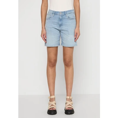 Abbildung von Replay Super Stretch Jeans Shorts, Damen, Größe: 27, Light blue