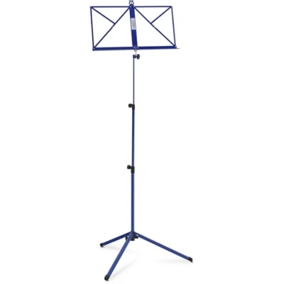 Abbildung von Classic Cantabile Notenständer Medium Klappbares Notenpult für Kinder und Erwachsene Mit Notenhalter an der Auflage Höhenverstellbar von 65 130 cm Gummifüße Blau
