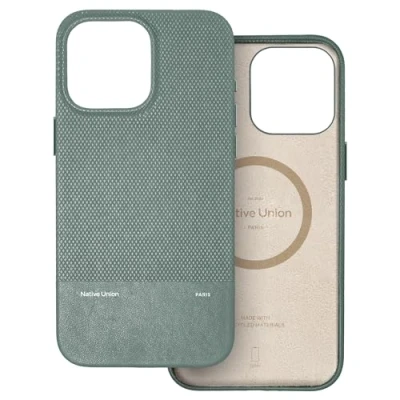 Abbildung von Native Union (Re)Classic Case 3.0 MagSafe kompatibel mit integrierten Magneten Widerstandsfähige &amp; recycelte Materialien Ultrahaltbar 6ft / 1,8m Sturzschutz iPhone 16 Pro Max (Schiefergrün)