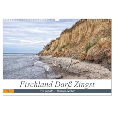 Abbildung von Fischland Darß Zingst wie gemalt (Wandkalender 2025 DIN A3 quer), CALVENDO Monatskalender