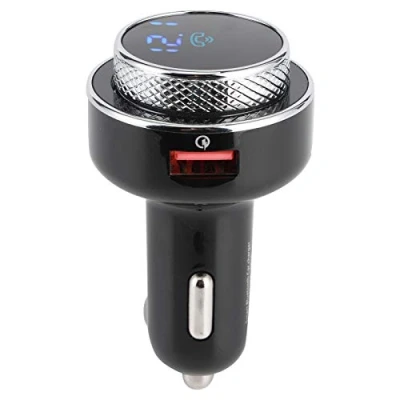 Abbildung von Autoladegerät USB Anschluss Bluetooth FM Sender MP3 Musik Player Digitalanzeige Schnellladung