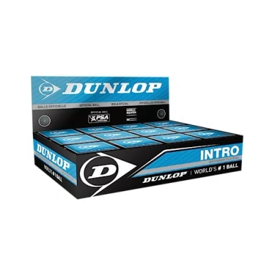 Abbildung von Dunlop Squashbälle Intro Blau, 12 Stück, für Einsteiger und Hobbyspieler Speed schnell