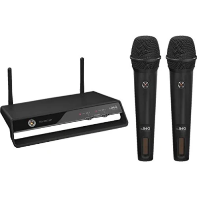 Abbildung von IMG STAGELINE TXS 2402SET Digitales, drahtloses 2 Kanal PLL Mikrofonsystem, 2,4 GHz schwarz ,, 25.4090