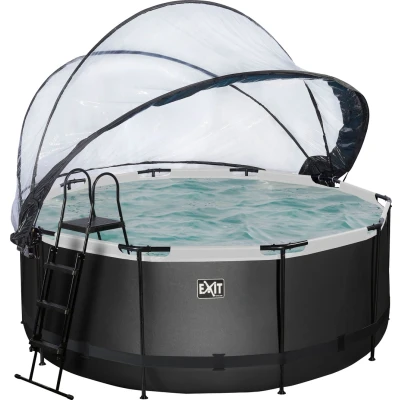 Abbildung von EXIT Pool mit Abdeckung ø360cm Black Leather