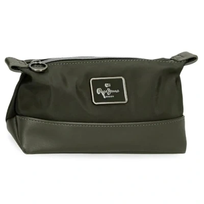 Abbildung von Pepe Jeans Christine Kulturbeutel, grün, 20,5 x 11,5 7,5 cm, Polyester mit Kunstlederdetails von Joumma Bags, Talla única, Kulturbeutel