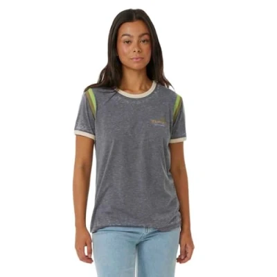 Abbildung von Rip Curl Tshirt print, Damen, Größe: XS, Washed black