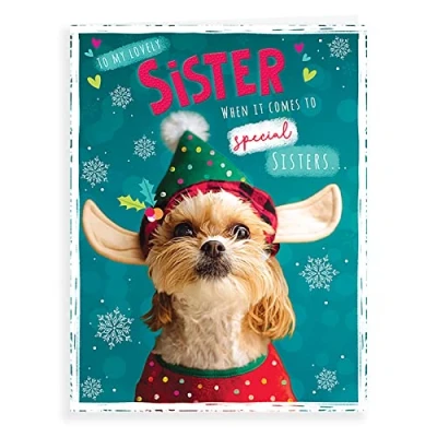 Abbildung von Piccadilly Greetings Foto Weihnachtskarte für Schwester, 20,3 x 15,2 cm
