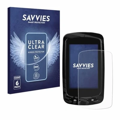 Abbildung von Savvies 6 Stück Schutzfolie für Garmin Edge 810 Displayschutz Folie Ultra Transparent