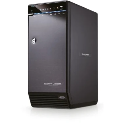 Abbildung von FANTEC QB X8U31 8fach USB3.2 Gen2 Festplattengehäuse für 8X SATA 3,5/2,5 Zoll HDDs oder SSDs, Transferraten bis 10Gbit/sec, Lüfter Auomatik, Metallgehäuse schwarz