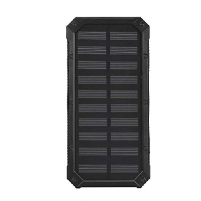 Abbildung von Solar Power Bank, unterstützt Schnellladegerät Bank Sicher und umweltfreundlich für die Schule Reisen den Außenbereich zu Hause(Schwarz)