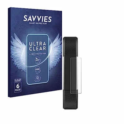Abbildung von Savvies 6 Stück Schutzfolie für Fitbit Alta HR/Alta Displayschutz Folie Ultra Transparent