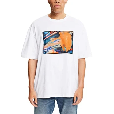 Abbildung von ESPRIT Herren 072CC2K309 T Shirt, 100/WHITE, Standard
