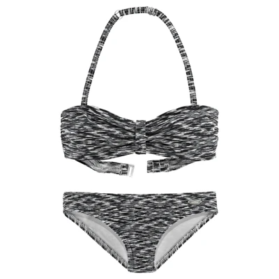 Abbildung von Venice Beach Bandeau Bikini für Kinder, Größe: 122/128, Schwarz / weiß