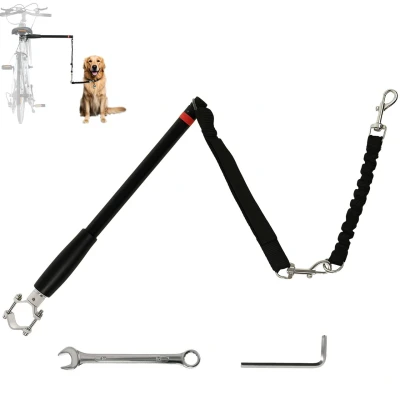 Abbildung von Fahrradleine für Hunde Fahrrad Hundeleine Radfahren, Training, Schwarz