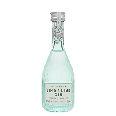 Abbildung von Lind &amp; Lime Gin Mini Nachhaltiger aus Schottland biologisch angebauten Zutaten 7 Botanicals Destilliert mit 100% grüner Energie 50 ml 44% Vol.