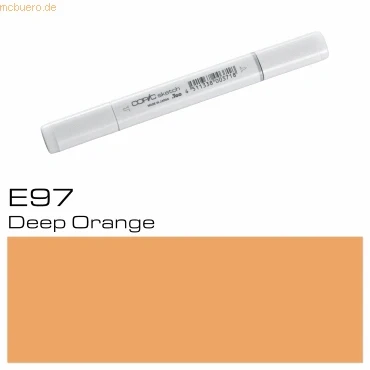Abbildung von COPIC Sketch Marker Typ E 97, Deep Orange, professioneller Pinselmarker, mit einer Super Brush Spitze und Medium Broad
