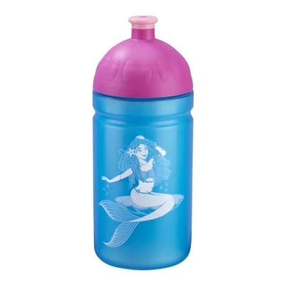 Abbildung von Step by Trinkflasche „Mermaid Lola“ auslaufsicher, spülmaschinenfest, BPA frei, für Schule, Kindergarten, heiße und kohlensäurehaltigen Getränke, 0,5L, blau pink