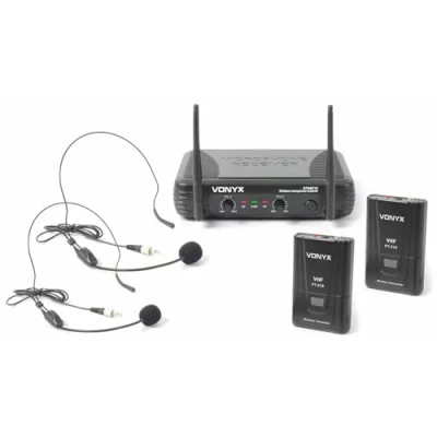 Abbildung von Vonyx Headset Funkmikrofonsystem 2 Kanal VHF STWM712H