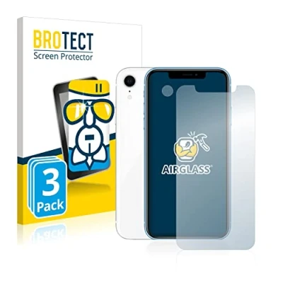 Abbildung von BROTECT Schutzglas für Apple iPhone XR (Display+Kamera) (3 Stück) Schutzfolie Panzer Folie Glas [Extrem Kratzfest 9H, Anti Fingerprint,