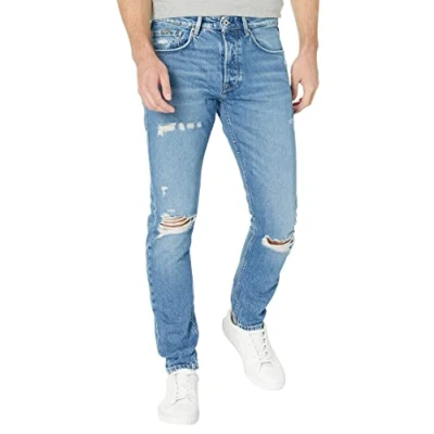 Abbildung von Pepe Jeans Herren Callen Crop Jeans, Blue (Denim RF7), 36W / 32L