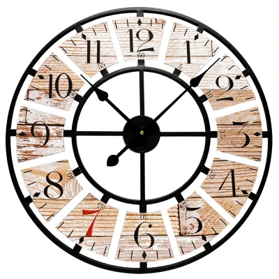 Abbildung von Technoline WT1611 große, analoge Wanduhr WT 1611, quarz, technoline,Metall/MDF, braun, Ø 58 cm