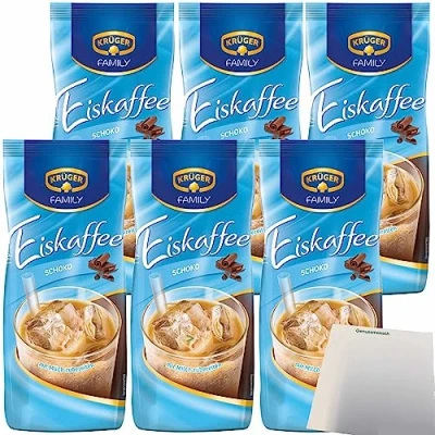 Abbildung von Krüger Family Eiskaffee Schoko 6er Pack (6x500g Beutel) + usy Block