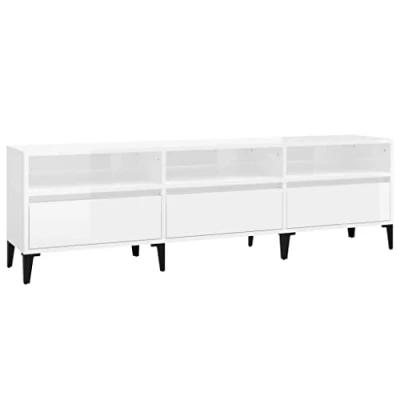 Abbildung von vidaXL TV Schrank Hochglanz Weiß 150x30x44,5 cm Holzwerkstoff (1 St)