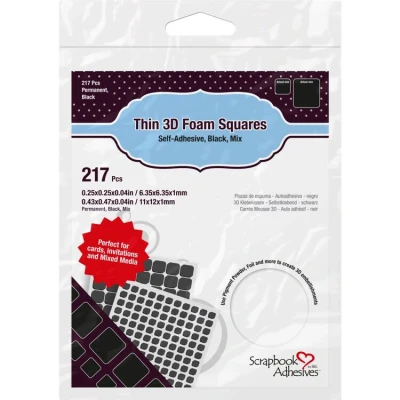 Abbildung von Scrapbook Adhesives by 3L Schaumquadrate, Schwarz, Sortiert, 217