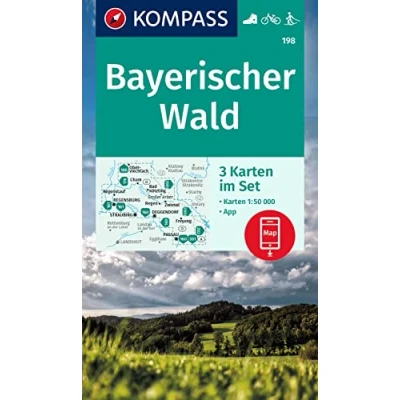 Abbildung von KOMPASS Wanderkarten Set 198 Bayerischer Wald (3 Karten) 1:50.000: inklusive Karte zur offline Verwendung in der App. Fahrradfahren. Skitouren.
