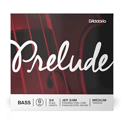 Abbildung von D&#039;Addario J611 3/4M Stainless Steel Prelude Kontrabass Einzelsaite&#039;G&#039; Kohlefaserstahl/Nickel 3/4 Medium