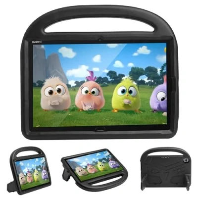 Abbildung von Kinderhülle für Huawei Mediapad M6 2019/M5 10,8 Zoll, Tablet Hülle kinderfreundlich, leicht, Griff mit Ständer, weicher EVA Schaum, stoßfeste Schutzhülle, schwarz