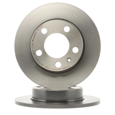 Abbildung von BREMBO COATED DISC LINE 08.7165.11 Bremsscheibe 230 9 5 voll beschichtet mit Schrauben SKODA: Fabia III Schrägheck, I Schrägheck kfzteile,