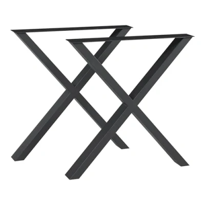Abbildung von en.casa Tischgestell (2 St., 2er Set), »Greith« Stahl 72 x 69 cm Schwarz