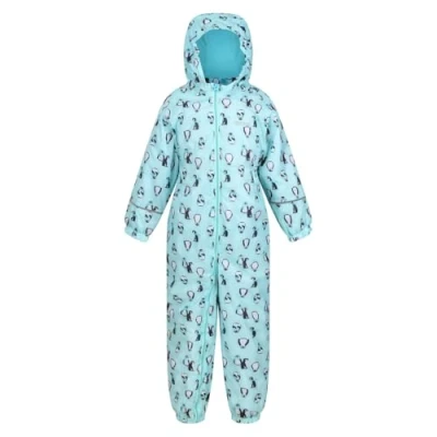 Abbildung von Regatta Unisex Baby Printed Splat II Schneeanzug, Cool Aqua Penguin, 4 Years