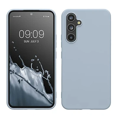 Abbildung von kwmobile Hülle kompatibel mit Samsung Galaxy A54 5G TPU Silikon Handyhülle Schutzhülle stoßabsorbierend flexibel Case in Hellblau matt