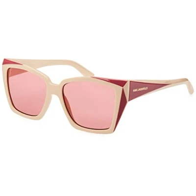 Abbildung von Karl Lagerfeld Unisex KL6072S Sunglasses, 104 Solid Ivory, 55