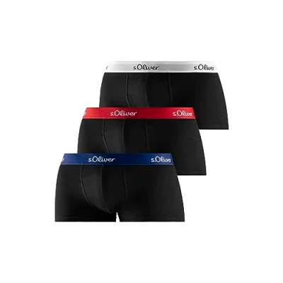 Abbildung von s.Oliver Herren Boxer Basic_1 Boxershorts, 3X schwarz gekontert, L (3er Pack)