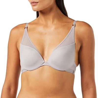 Abbildung von Sloggi Damen Push Up BH S Symmetry WHU, Grau (Dust 3334), Gr. 70B
