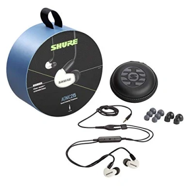 Abbildung von Shure AONIC 215 kabelgebundene Sound Isolating Ohrhörer, transparenter Klang, EIN Treiber, In Ear, abnehmbares Kabel, hochwertig und robust, kompatibel mit Apple Android Geräten Weiß