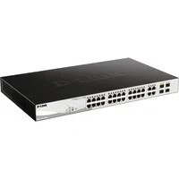 Abbildung von D Link DGS 1210 28MP/E 28 Port PoE+ Gigabit Smart Managed Switch (24 x 10/100/1000 Base T PoE Ports und 4 100/1000 Mbit/s SFP Combo Ports, 370W Kapazität) Nur EU Netzkabel
