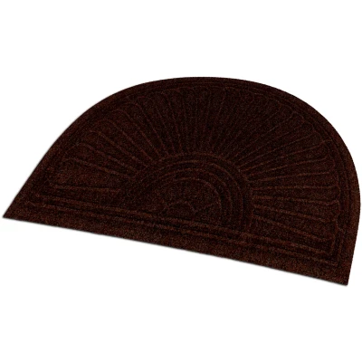 Abbildung von wash+dry by Kleen Tex Fußmatte &quot;DUNE Halfmoon dark brown&quot;, halbrund, Schmutzfangmatte, rutschhemmend, In und Outdoor geeignet, waschbar