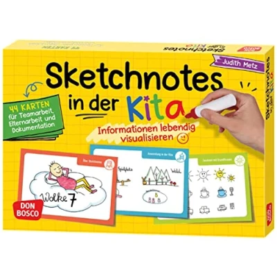 Abbildung von Sketchnotes in der Kita: Informationen lebendig visualisieren. 44 Karten für Teamarbeit, Elternarbeit und Dokumentation. Komplett Kurs ... Teamentwicklung &amp; Qualitätsmanagement)